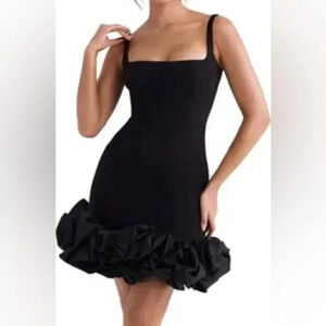 AEL Ruffle Square Neck Minidress